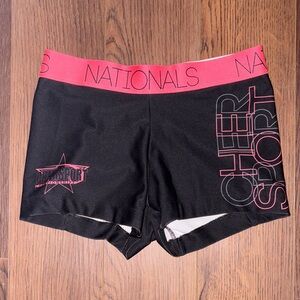 Black and Pink Cheer Sport Shorts
